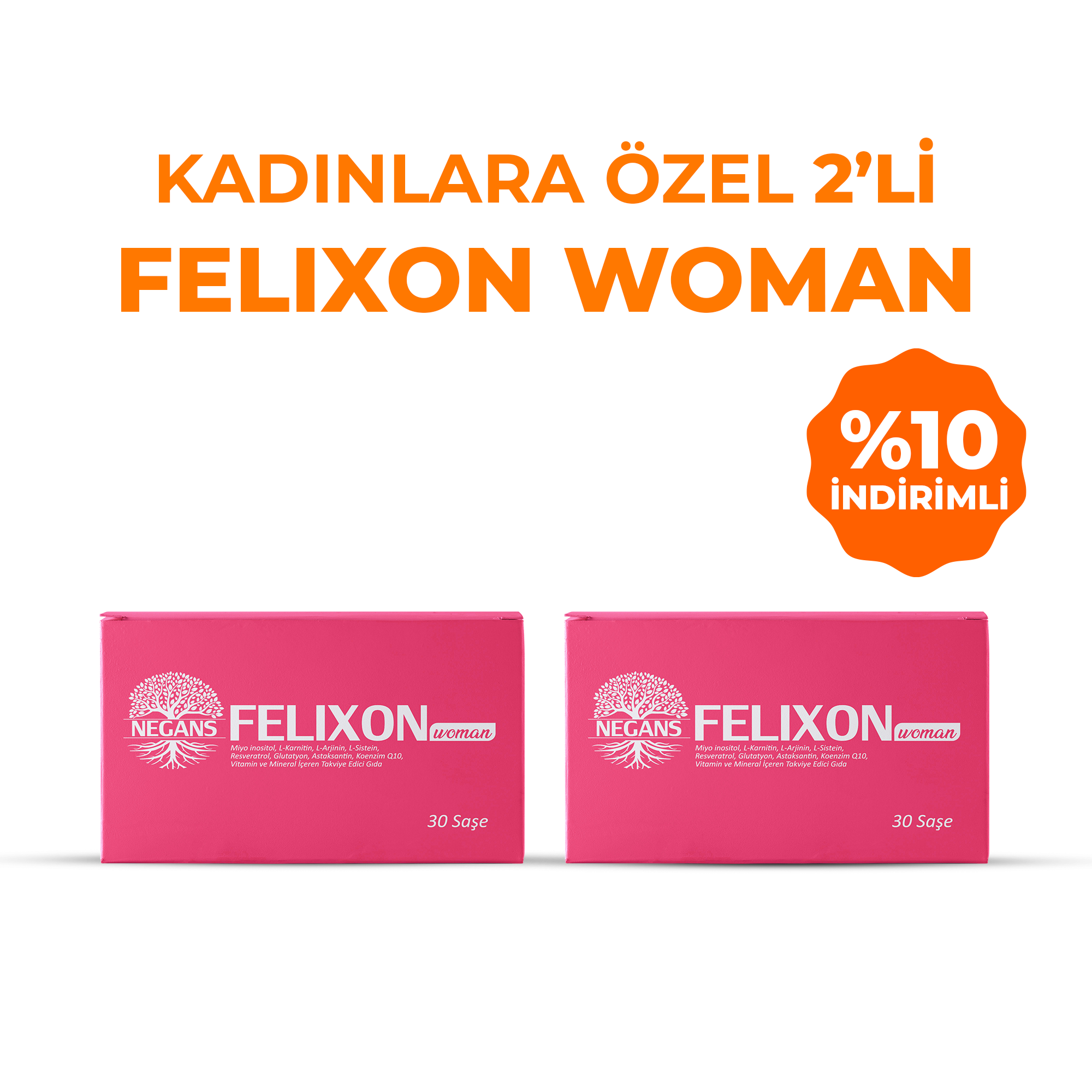 Kadınlara Özel 2'li Felıxon Woman